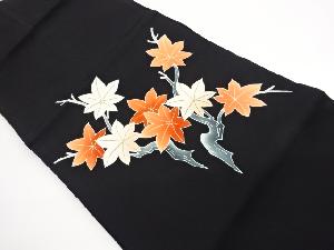 塩瀬金彩紅葉模様名古屋帯